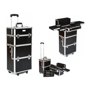 High Quality Black Makeup Train Case (HX-A0724)